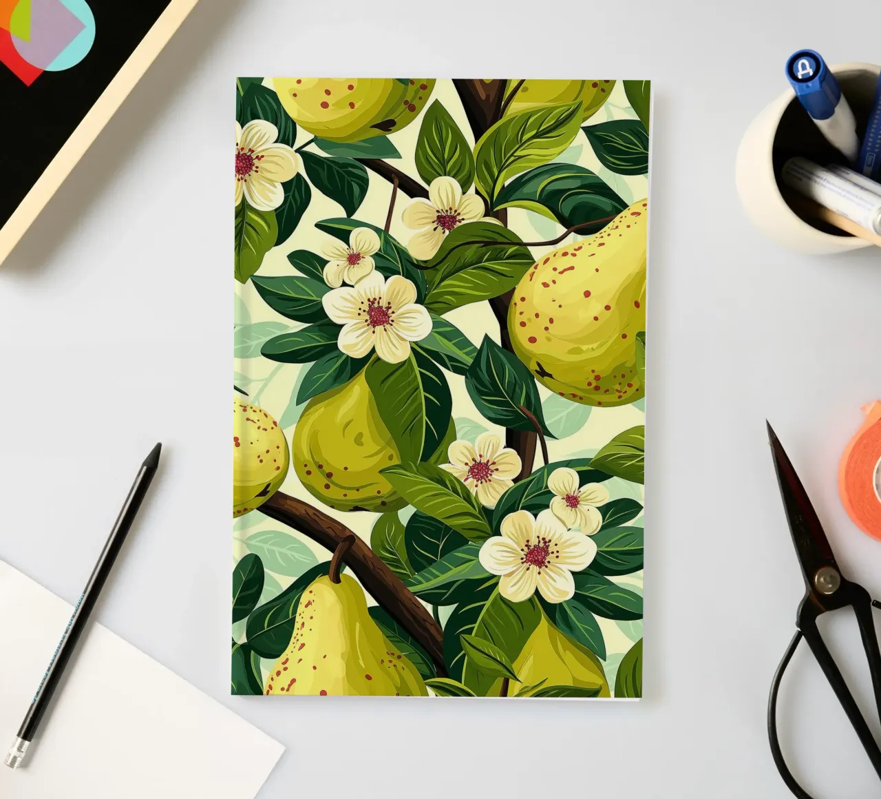 Pear trees in bloom notebook by Spice & Style
