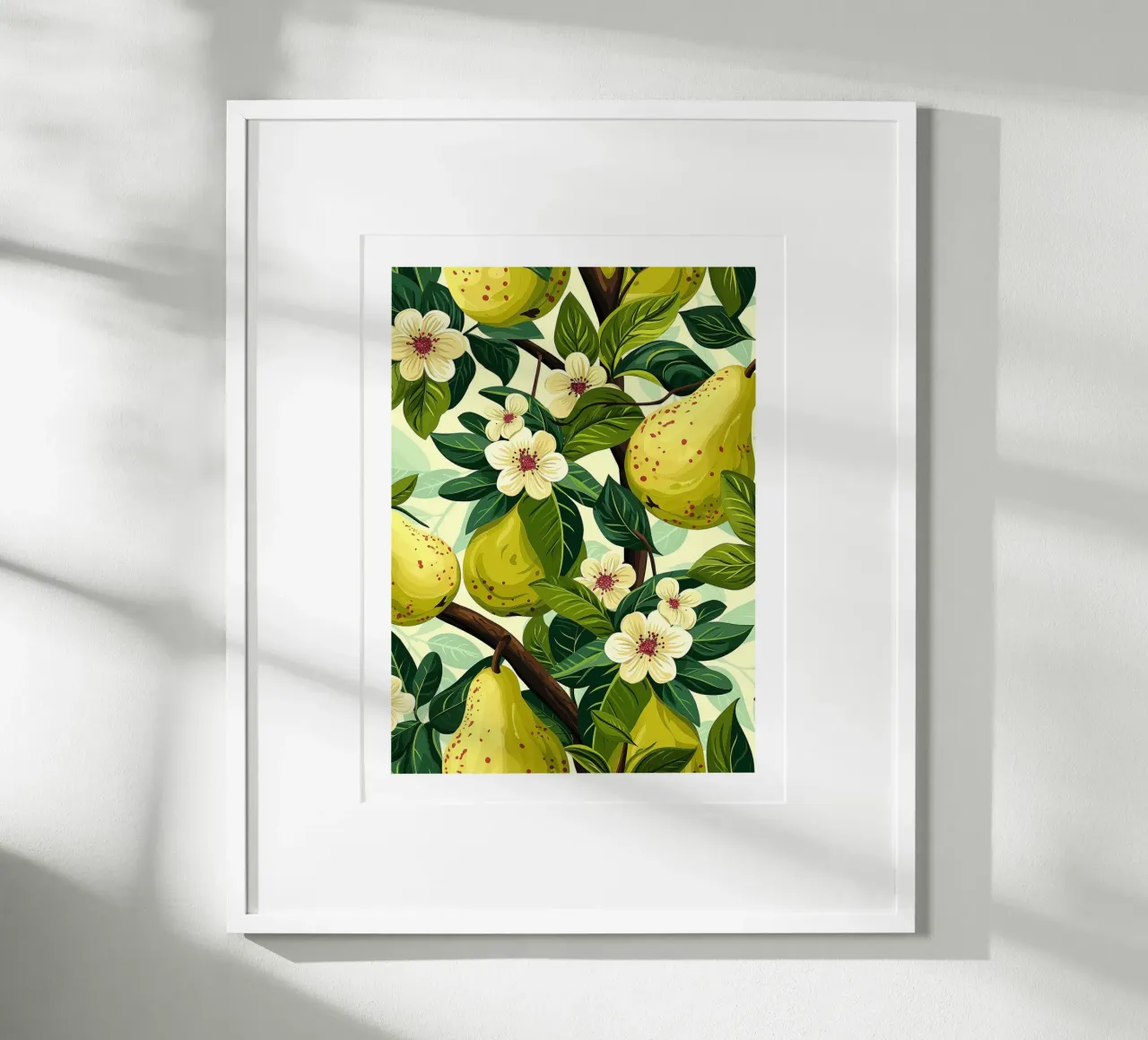 Pear trees in bloom poster by Spice & Style