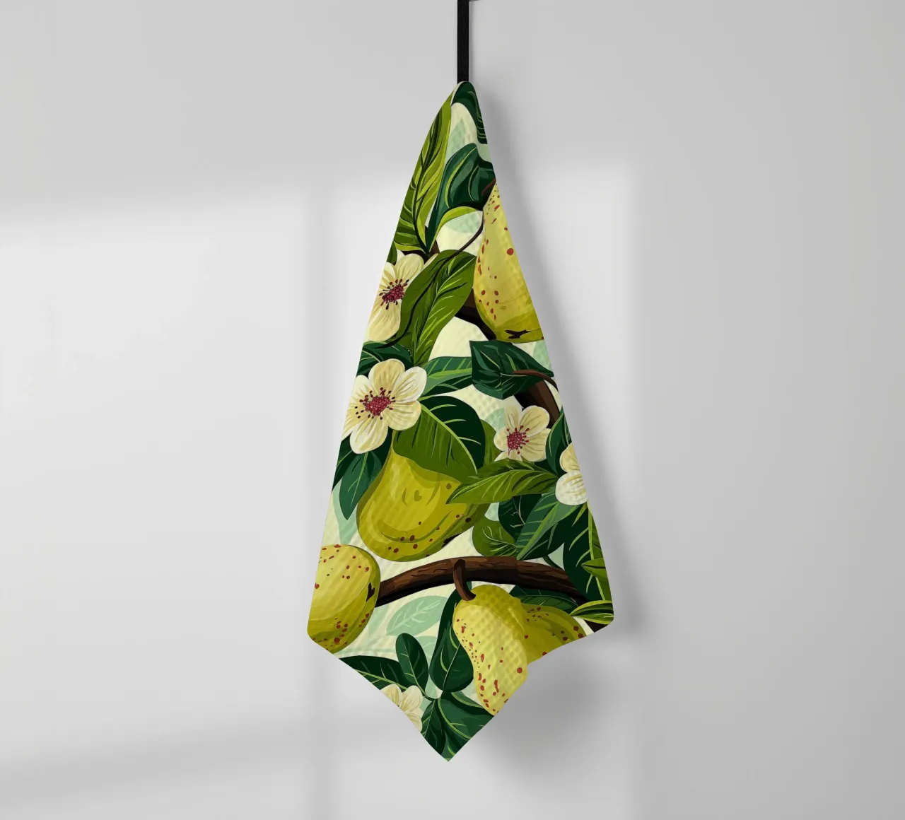 Pear trees in bloom tea towel by Spice & Style