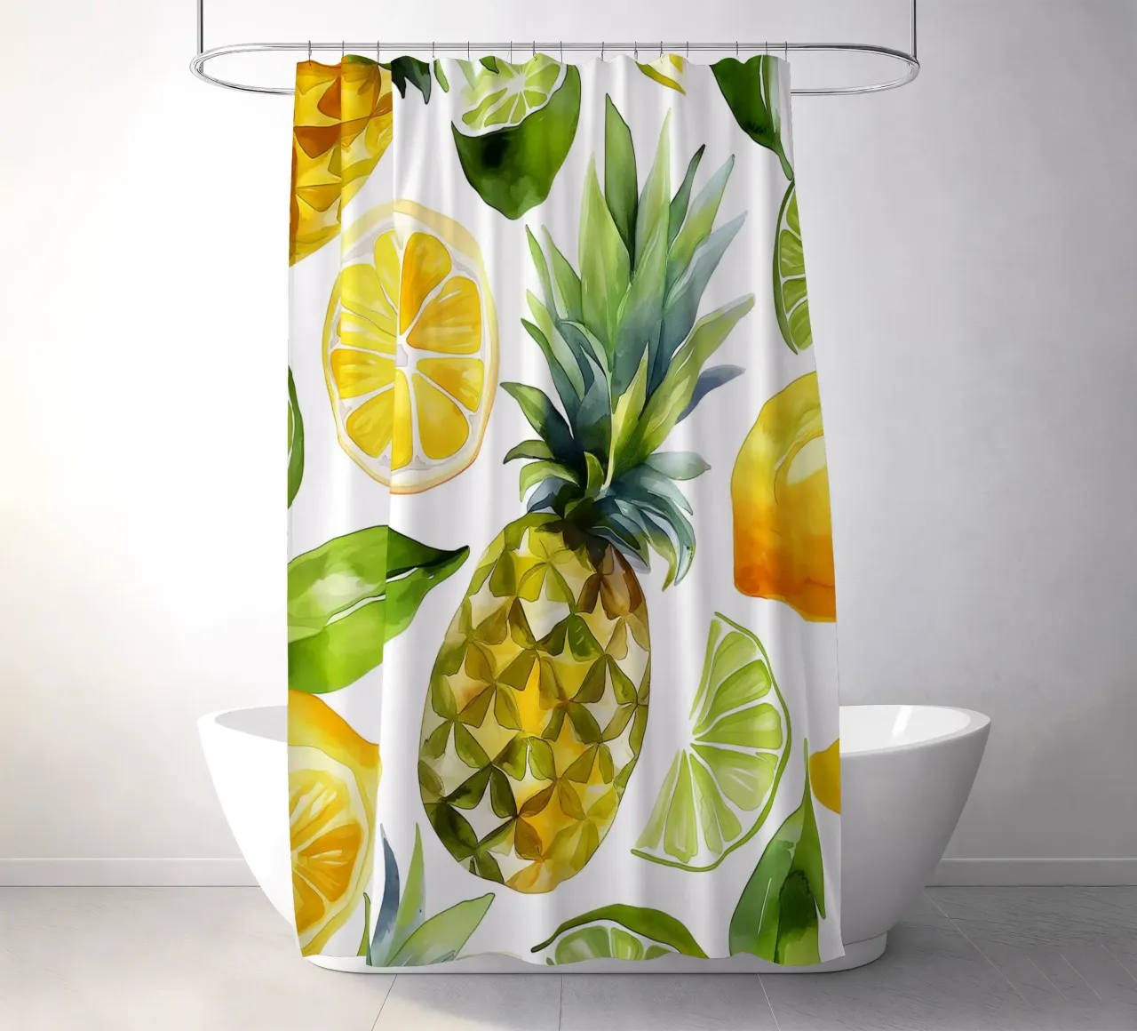 Ananas e agrumi tenda da doccia da Spice & Style