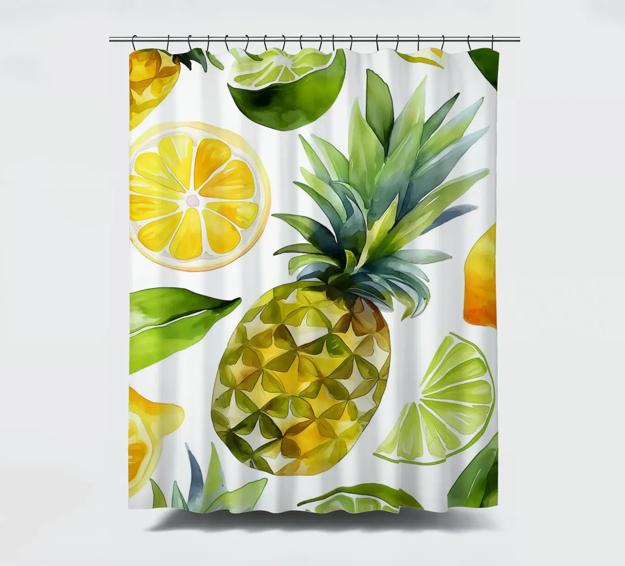 Ananas e agrumi tenda da doccia da Spice & Style