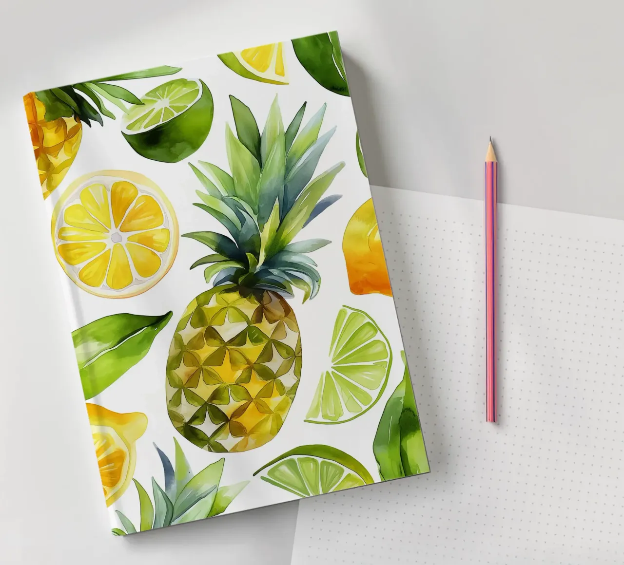 Pineapple and citrus notebook by Spice & Style