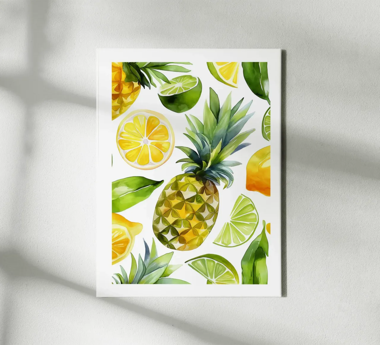 Pineapple and citrus canvas with Floater frame by Spice & Style