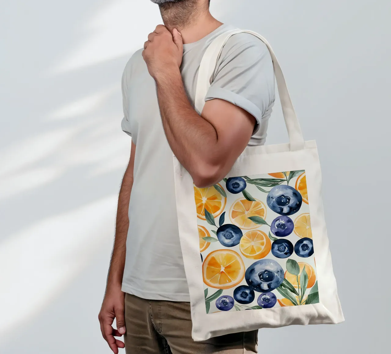Mirtilli e arance borsa in juta da Spice & Style