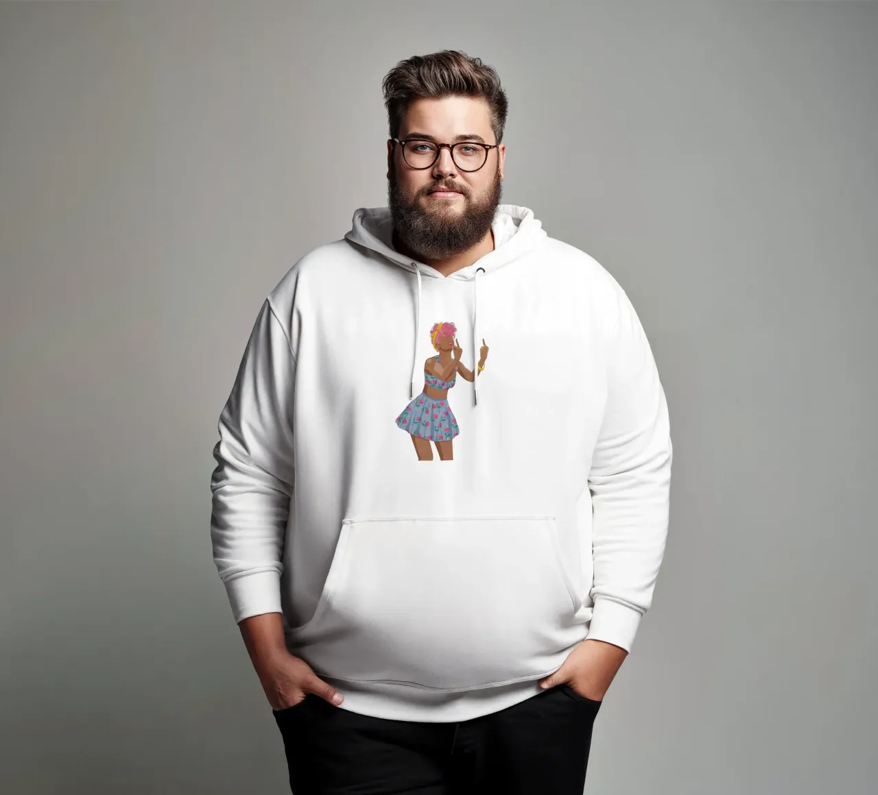 Non è la tua ragazza felpa con cappuccio da Illustration Raissa Oltmanns