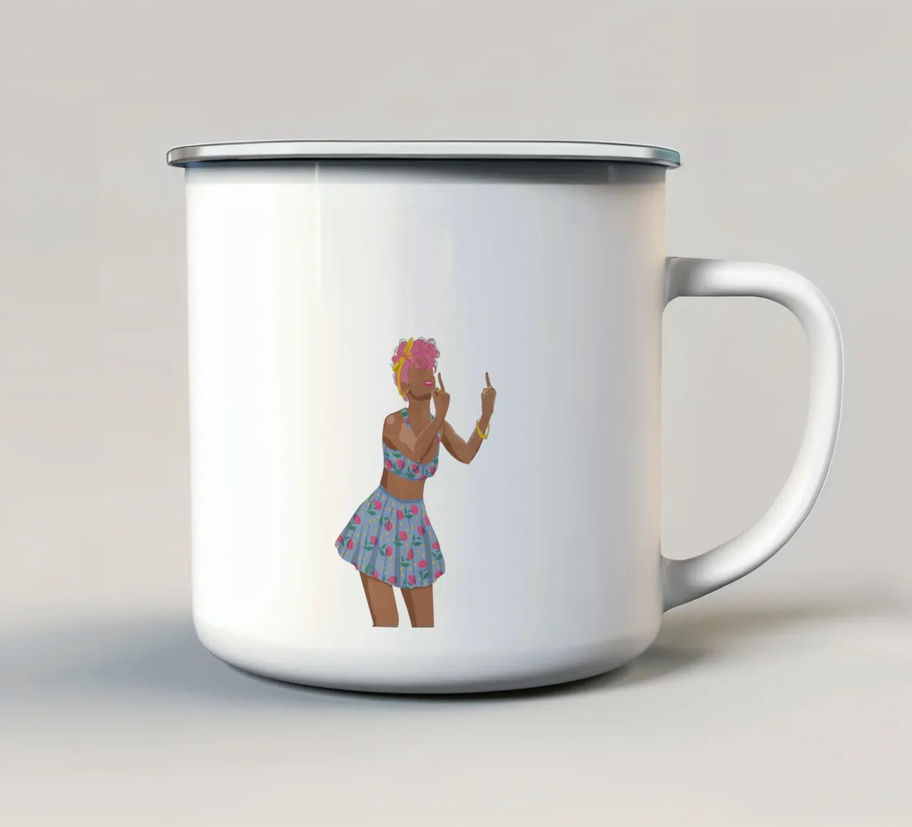 Non è la tua ragazza tazza in smalto da Illustration Raissa Oltmanns
