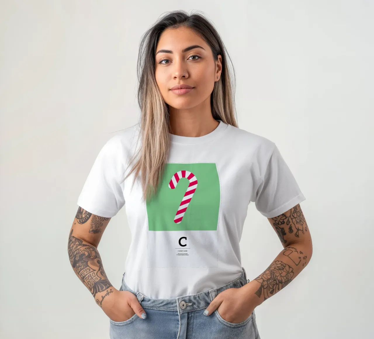 Food Alphabet Xmas Edition C t-shirt da BLAEK Design Studio