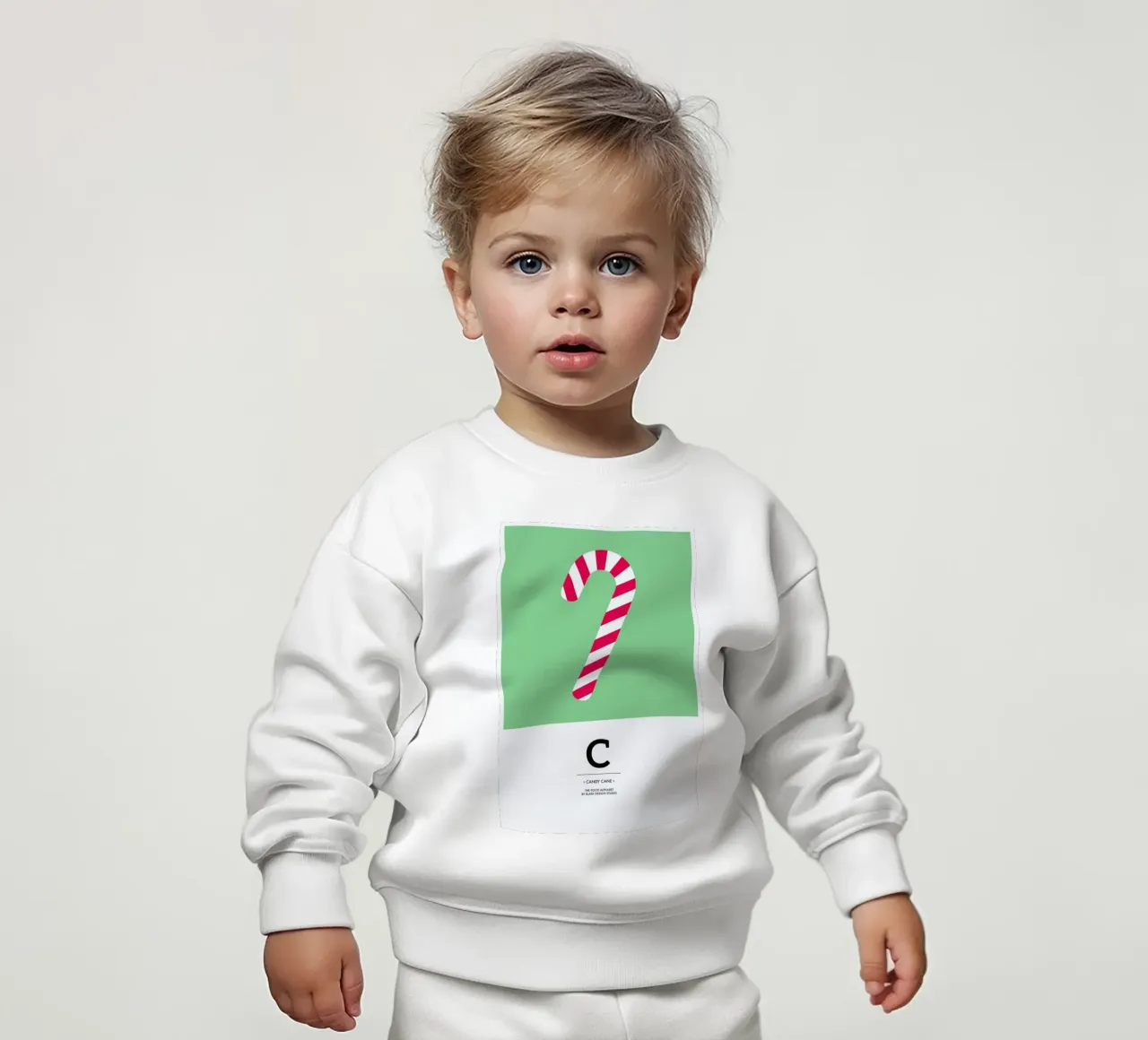 Food Alphabet Xmas Edition C felpa neonato da BLAEK Design Studio