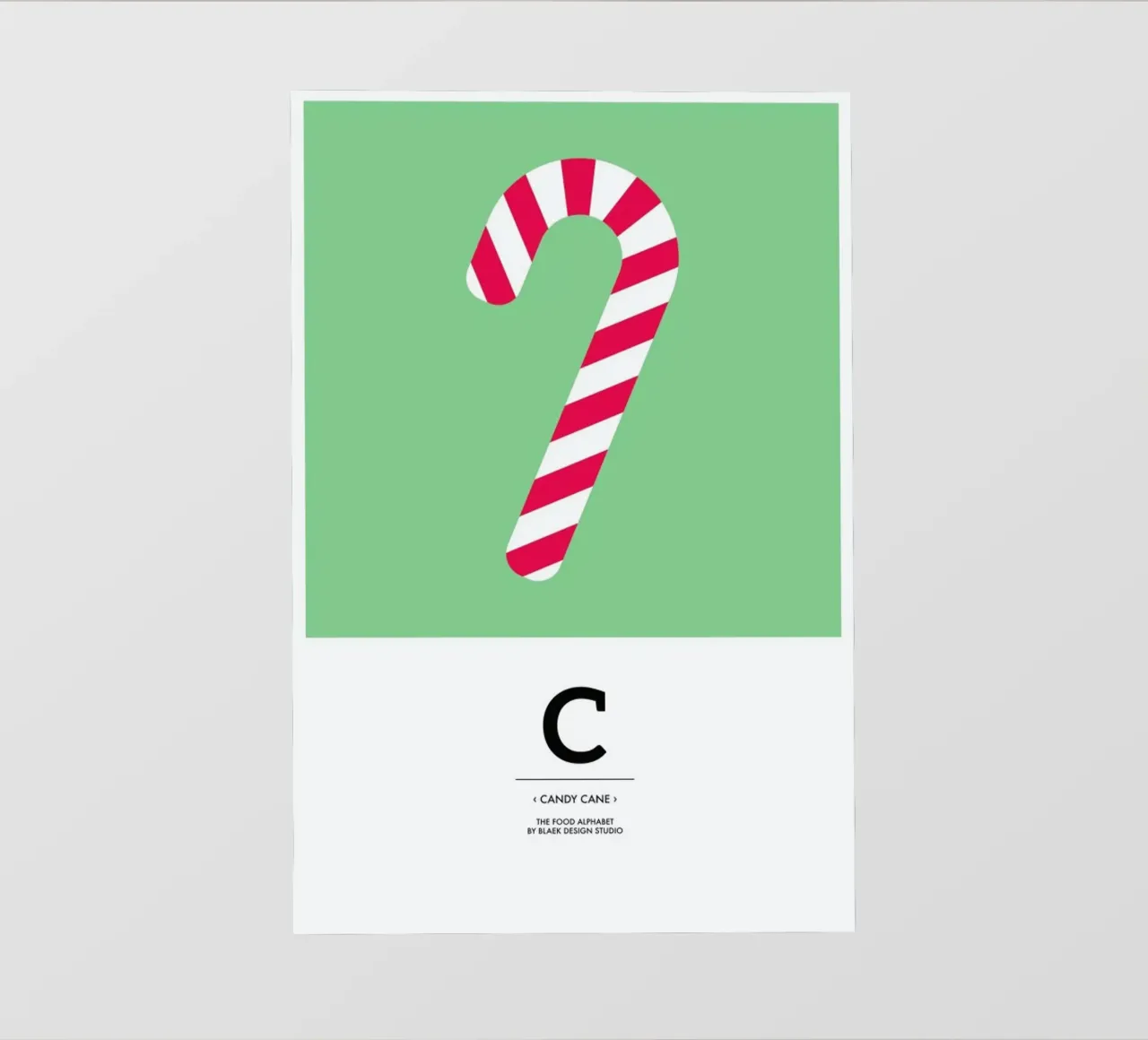 Food Alphabet Xmas Edition C pellicola backlit da BLAEK Design Studio