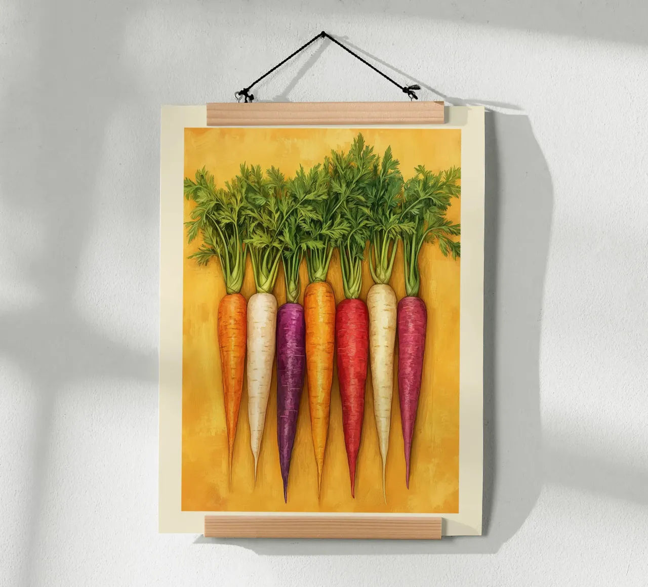 Illustrazione di carote colorate poster da Spice & Style