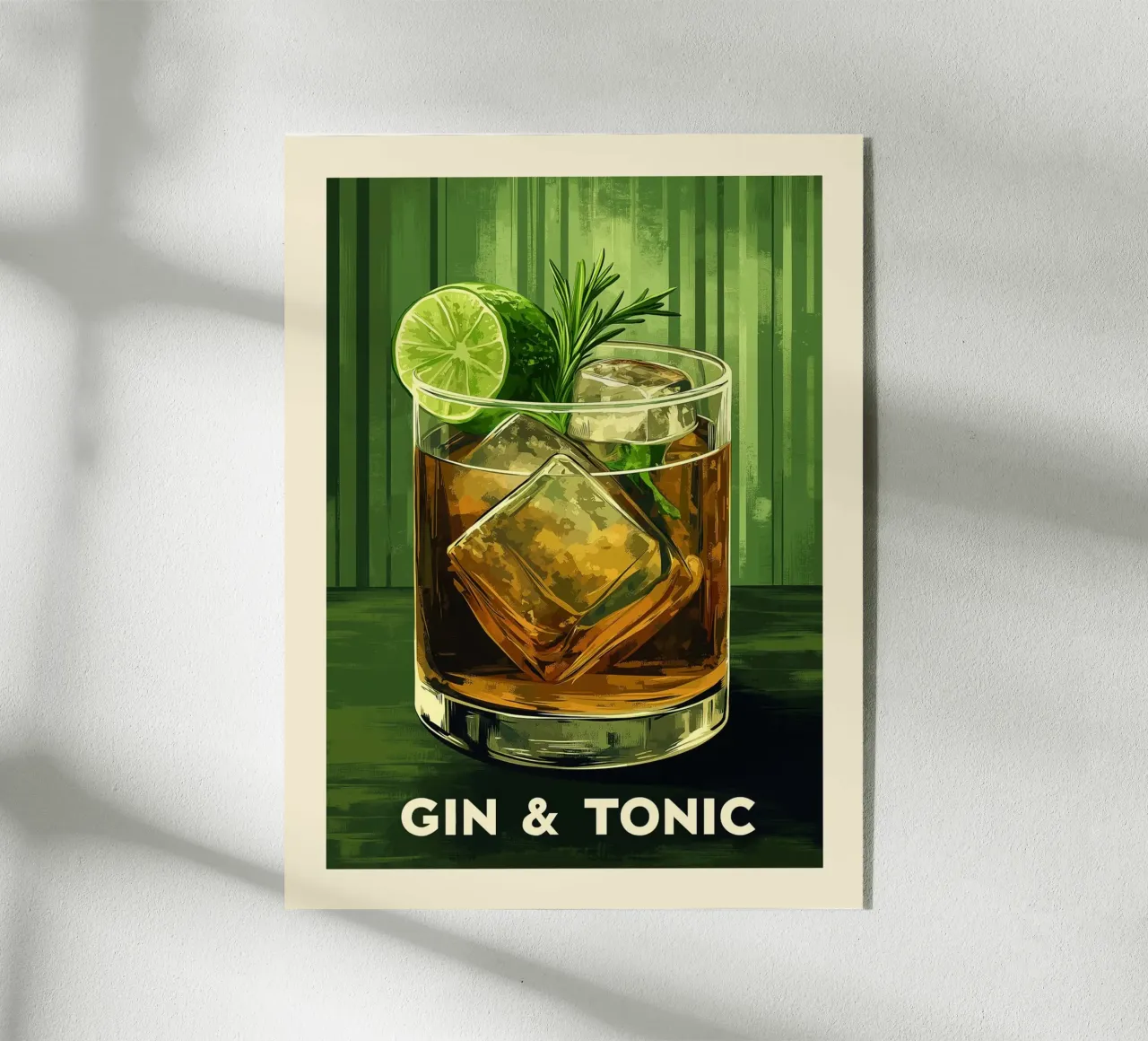 Poster d'epoca Gin & Tonic plexiglass da Spice & Style