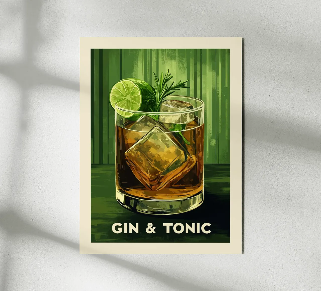 Poster d'epoca Gin & Tonic pannello forex da Spice & Style