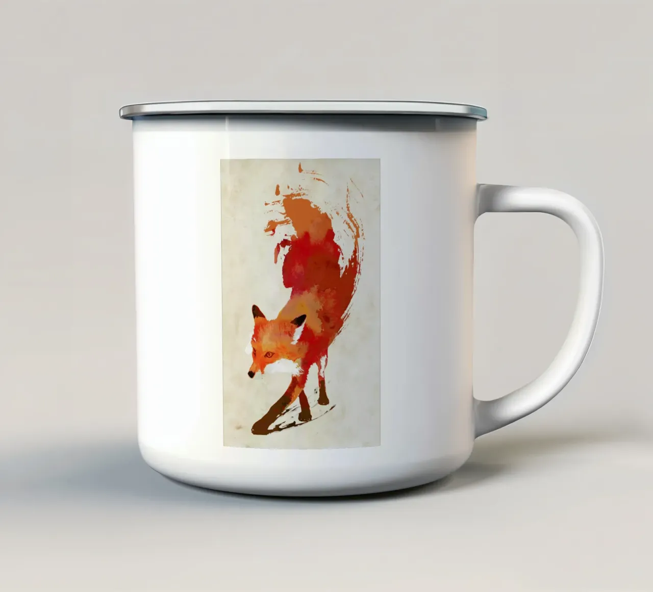 Vulpes vulpes emaille mok van Róbert Farkas