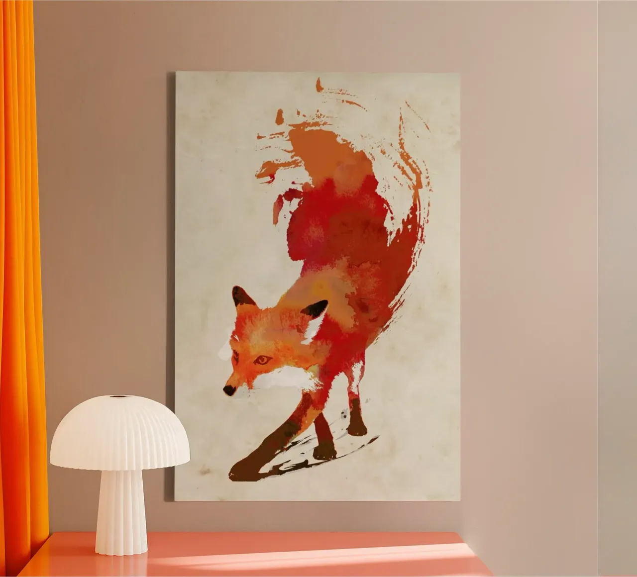 Vulpes vulpes tela con Cornice a cassetta da Róbert Farkas