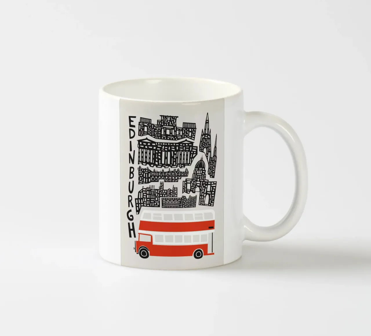 Paesaggio urbano di Edimburgo tazza in ceramica da Fox & Velvet