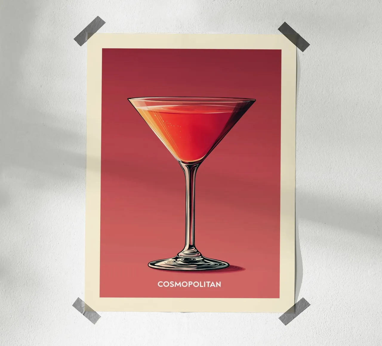 Cosmopolitan Cocktail Poster Hahnemühle von Spice & Style