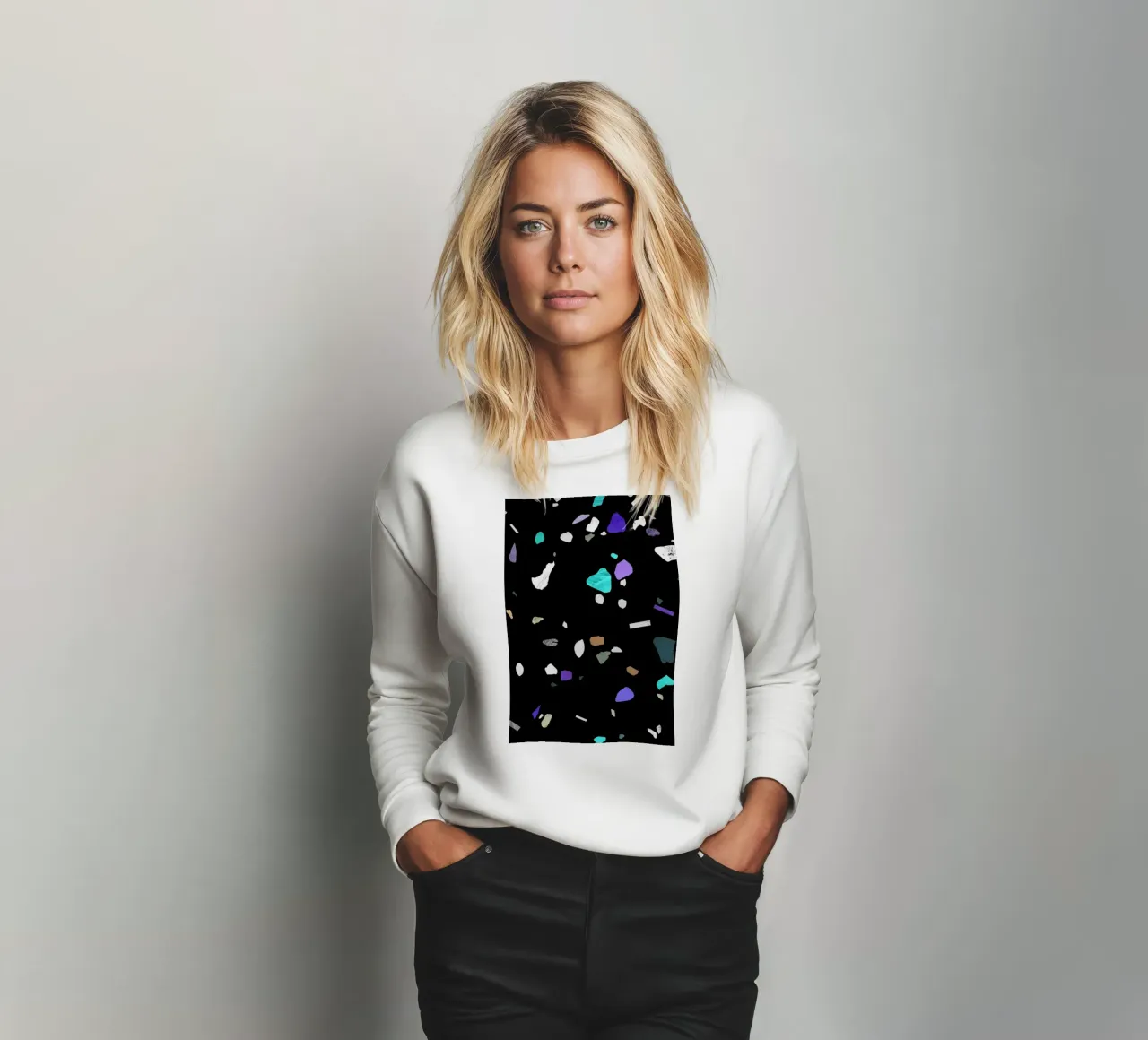 Painted terrazzo 2 sudadera de STUDIO LEEMO