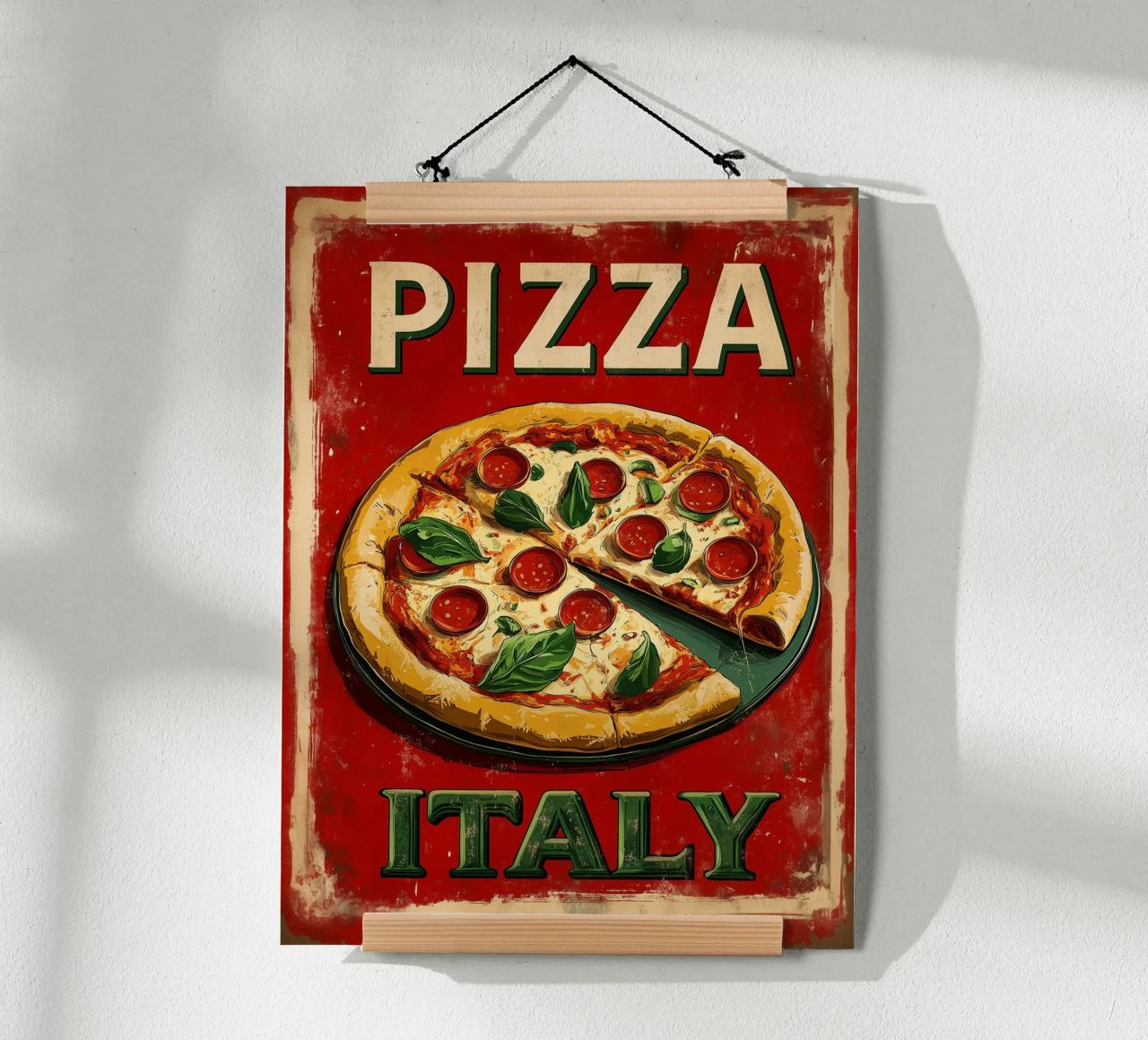 Poster vintage de pizza italienne poster de Spice & Style