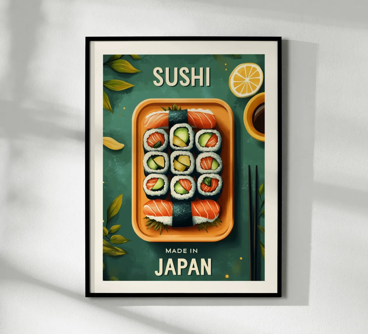 Poster per vassoio di sushi giapponese carta hahnemühle da Spice & Style