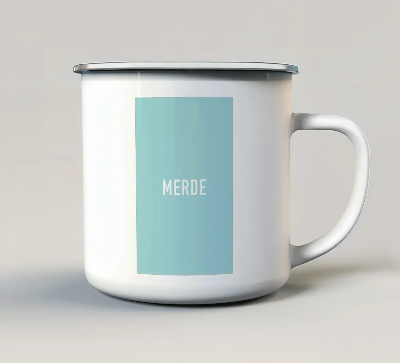 Merde tazza in smalto da Studio One