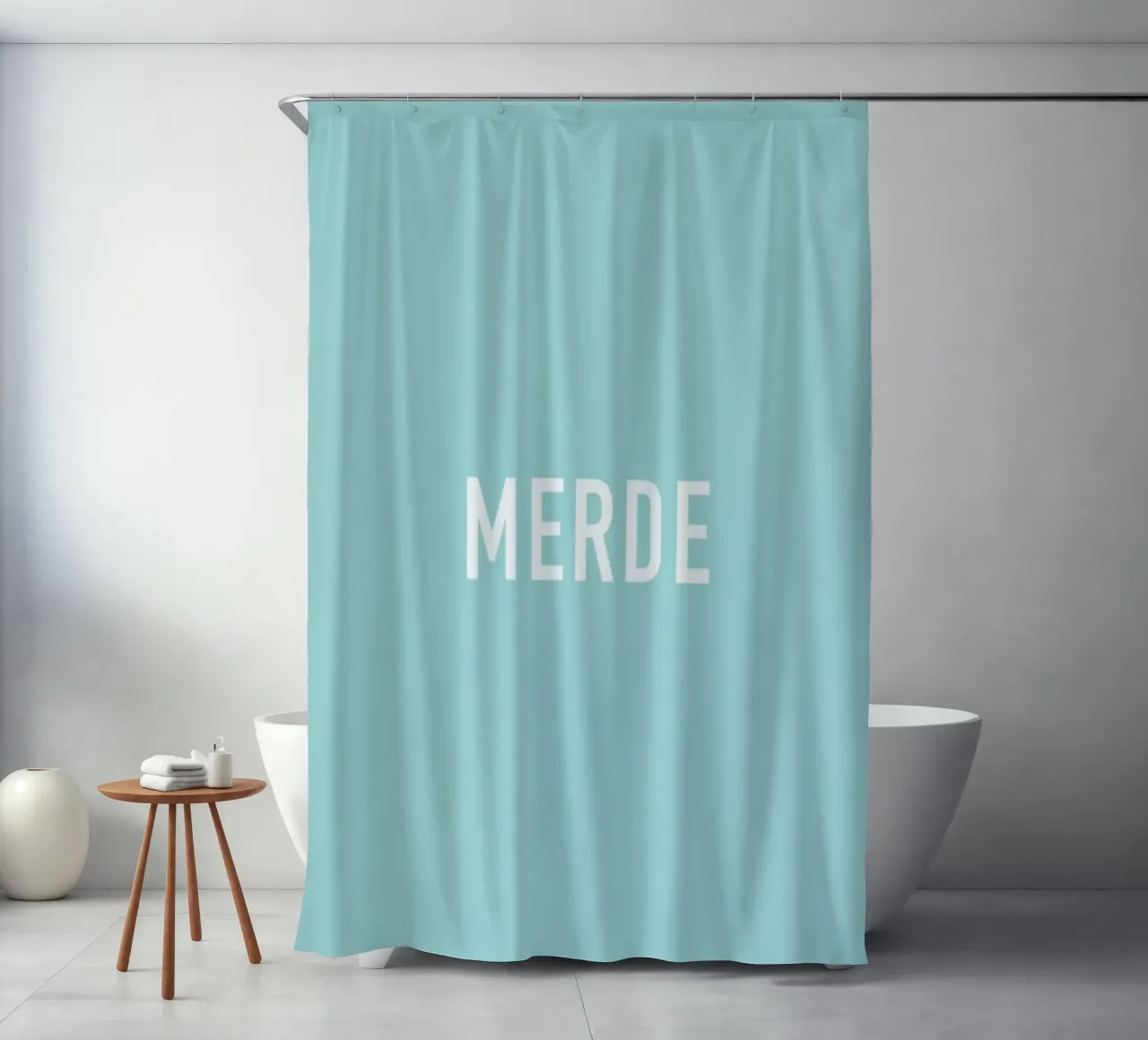 Merde shower curtain by Studio One