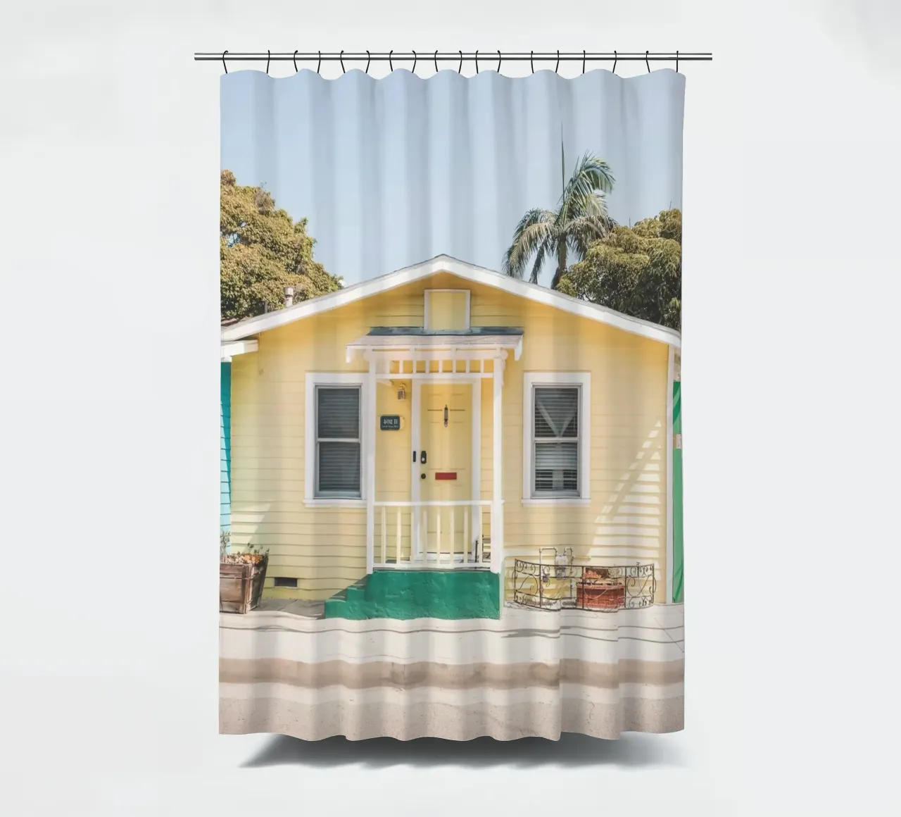 Los Angeles, USA I Case sulla spiaggia in colori pastello tenda da doccia da Julie Travel Photography