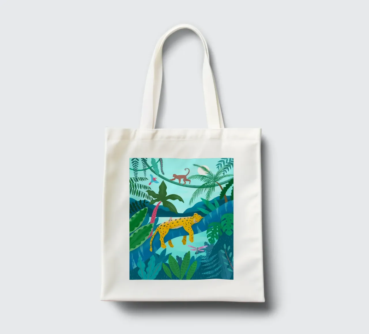 Jungle Leopard borsa in juta da PetrArts