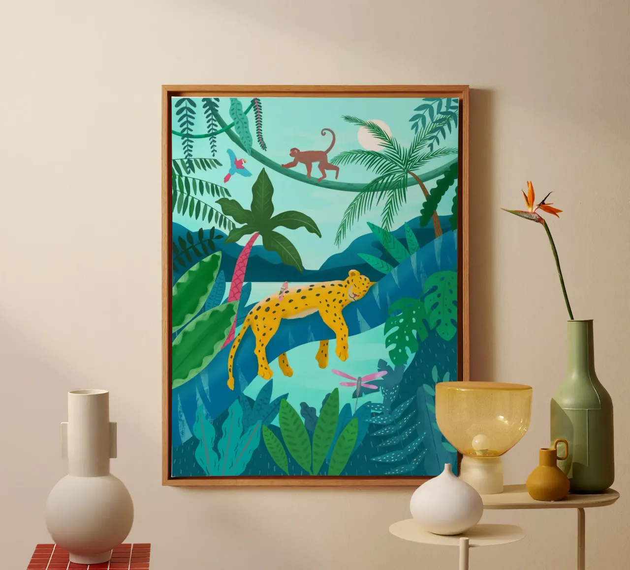 Jungle Leopard tela con Cornice a cassetta da PetrArts