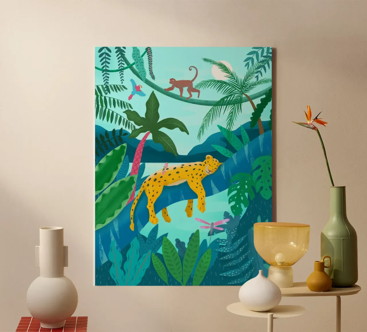 Jungle Leopard tela con Cornice a cassetta da PetrArts