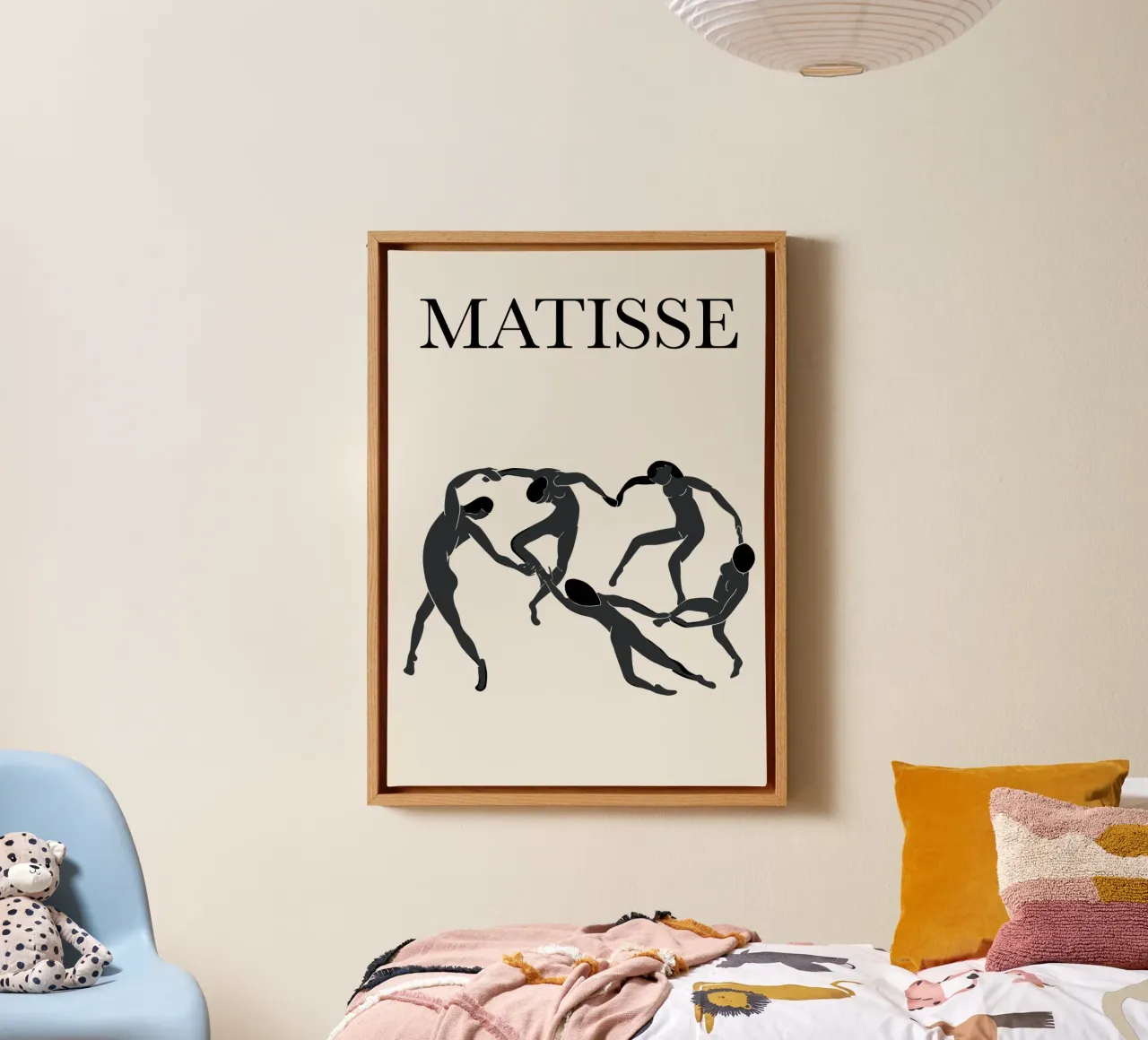 Danza delle ombre - Omaggio a Matisse tela con Cornice a cassetta da Kunst und Kontrast