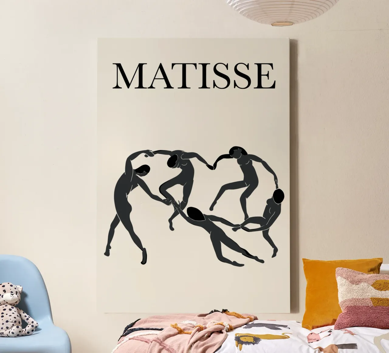 Danza delle ombre - Omaggio a Matisse tela con Cornice a cassetta da Kunst und Kontrast