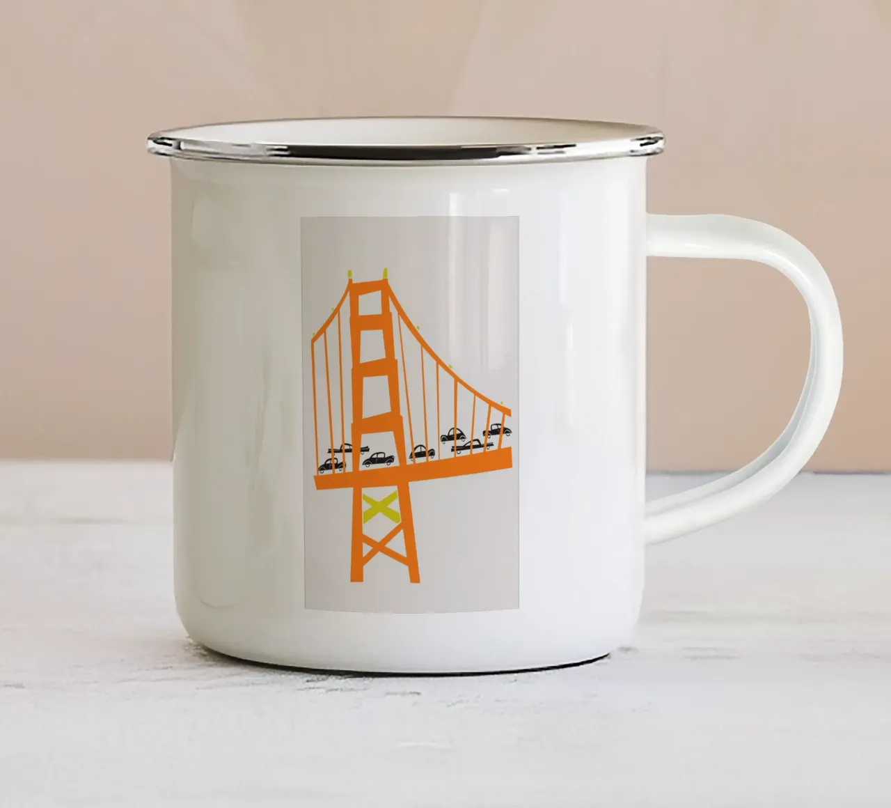 Ponte del Golden Gate tazza in smalto da Fox & Velvet