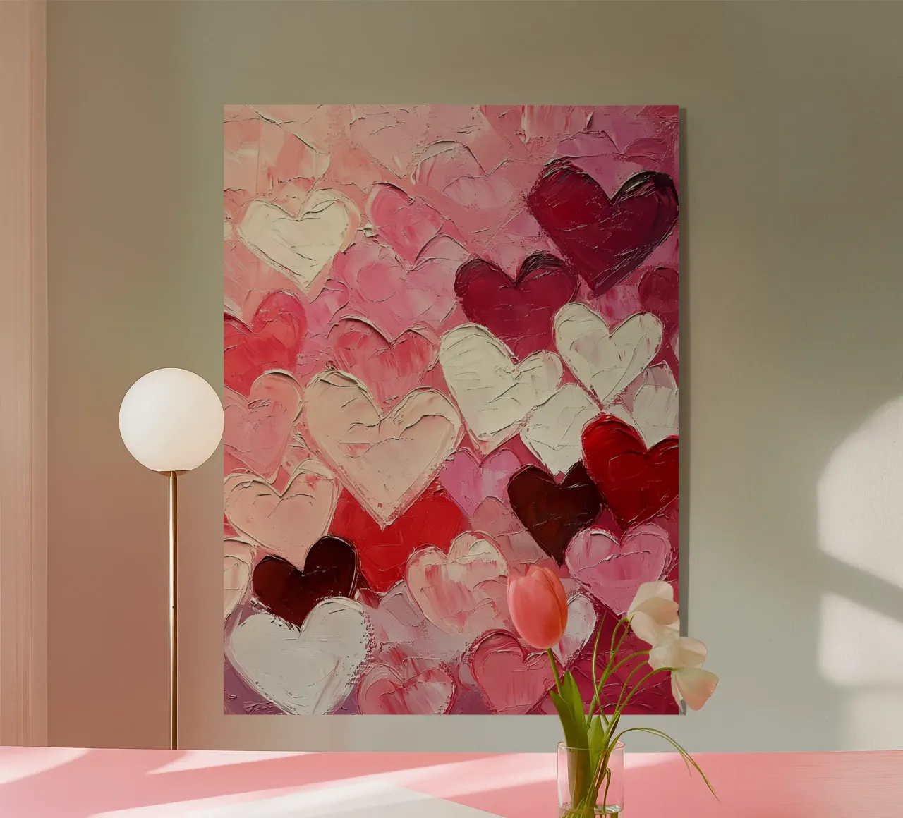 Cuori rosso-rosa plexiglass da IamHomeStudio