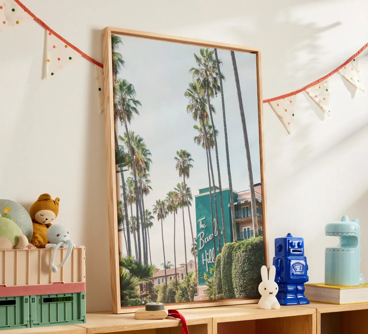 Los Angeles, VS I Architectuur midden jaren vijftig Beverly Hill canvas met Baklijst van Julie Travel Photography