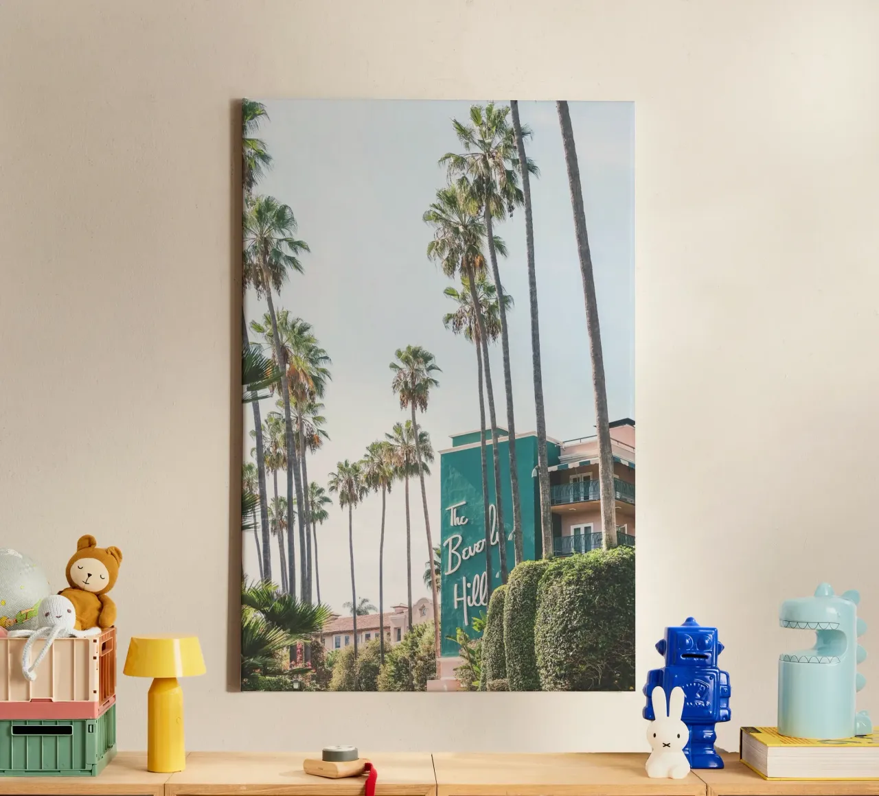 Los Angeles, VS I Architectuur midden jaren vijftig Beverly Hill canvas met Baklijst van Julie Travel Photography