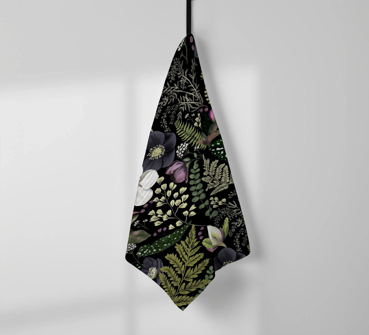 Dark Mystical Garden Botanical Pattern canovaccio da cucina da anisillustration