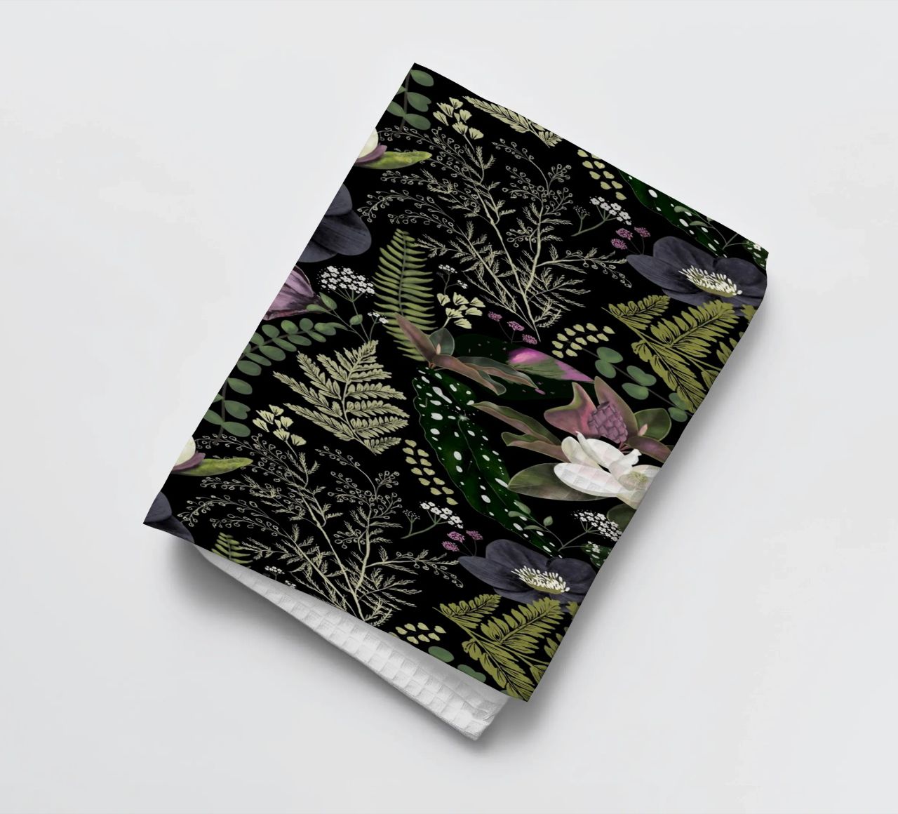 Dark Mystical Garden Botanical Pattern canovaccio da cucina da anisillustration