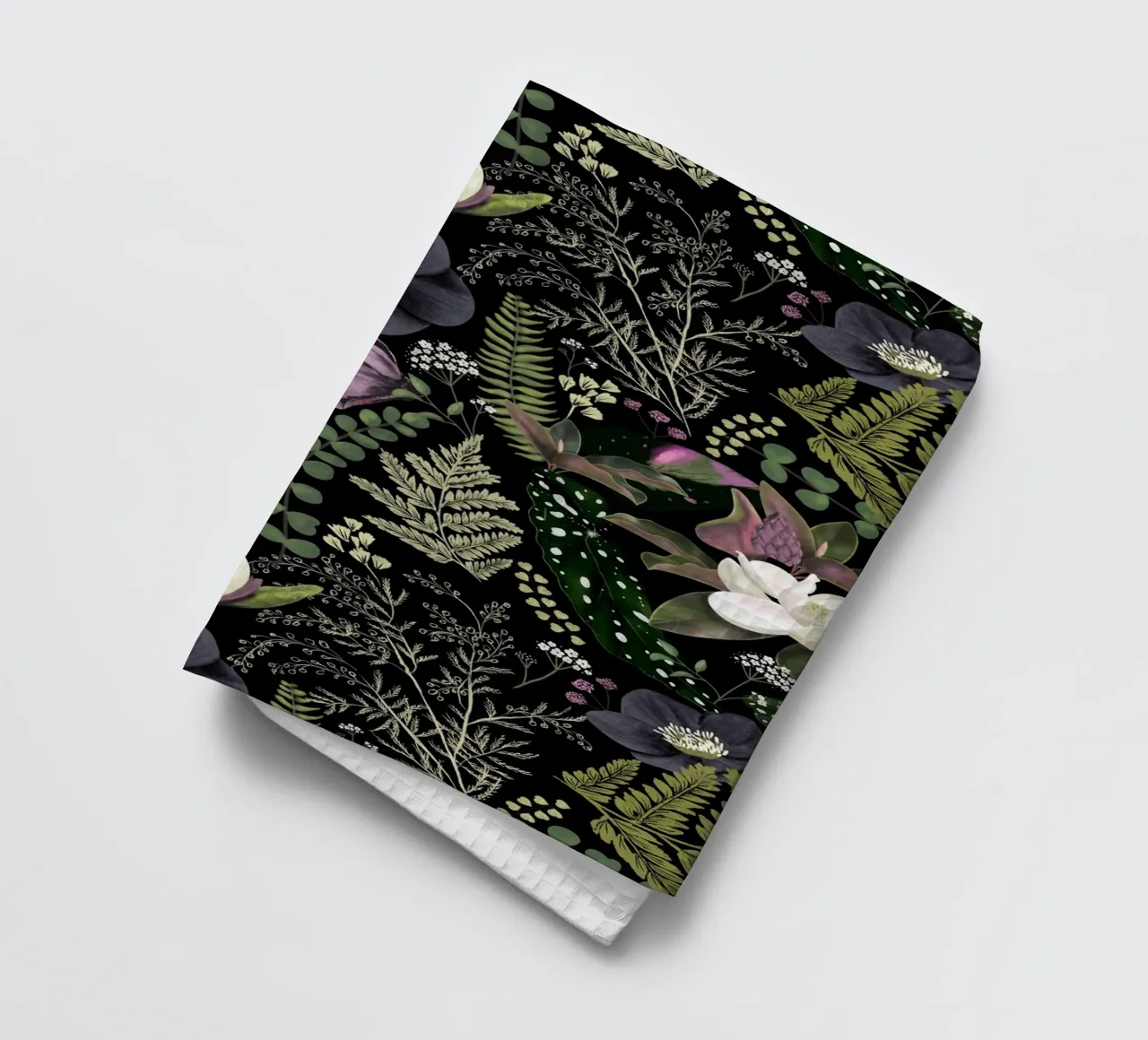 Dark Mystical Garden Botanical Pattern torchon de anisillustration