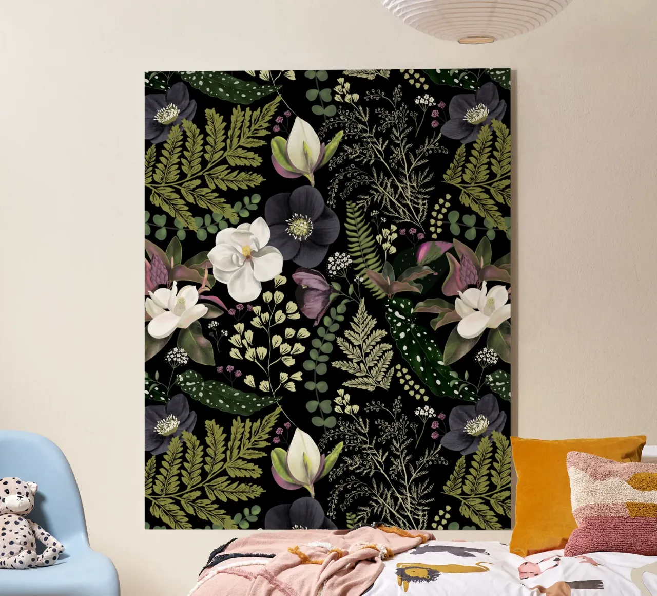 Dark Mystical Garden Botanical Pattern plexiglass da anisillustration