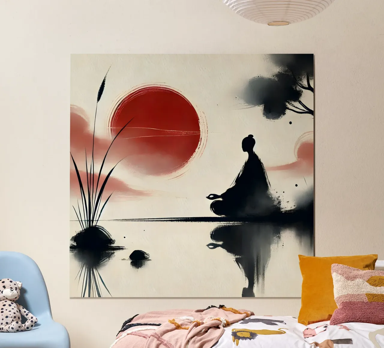 Meditazione - Stile Sumi-e poster da spiritual