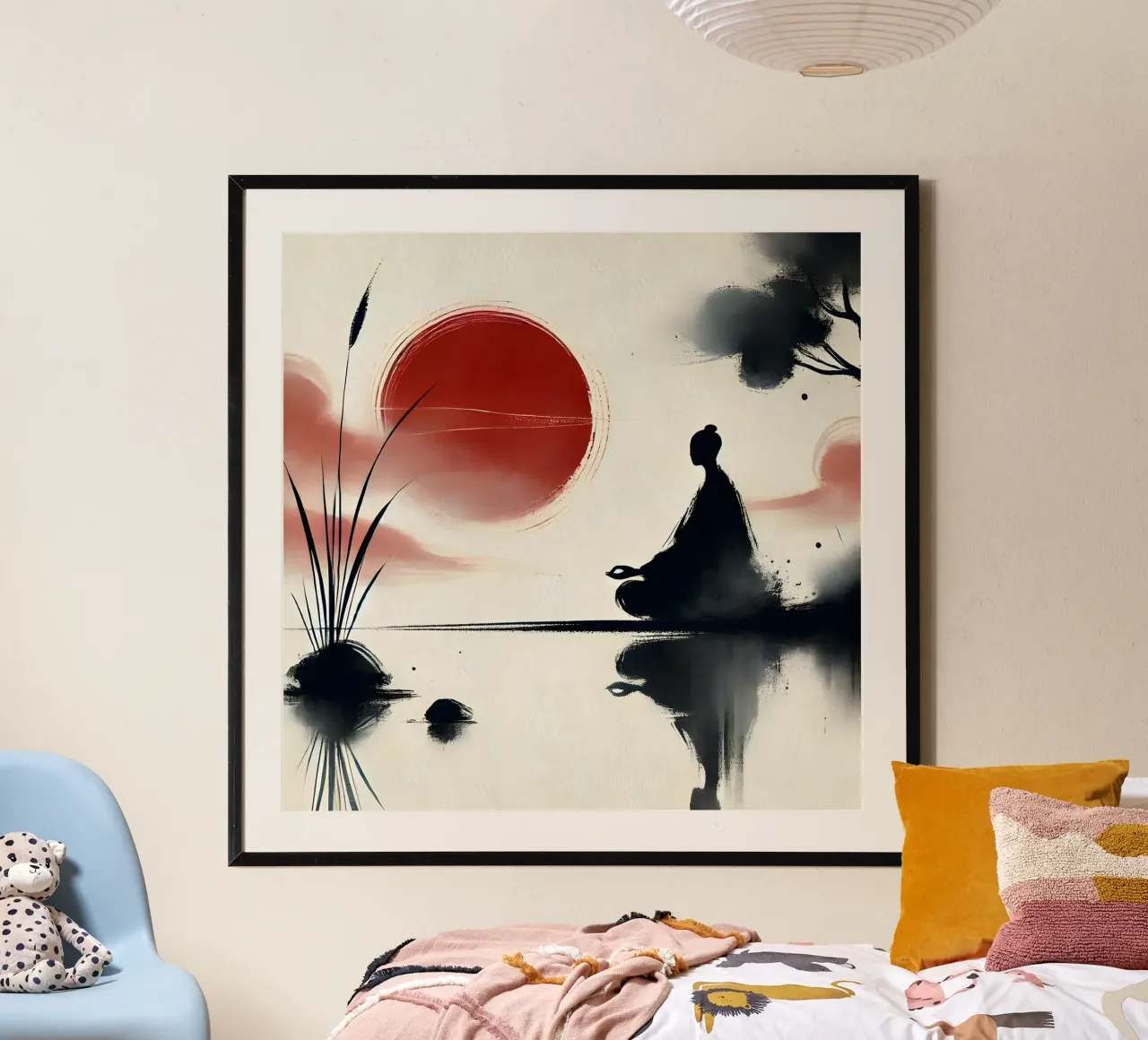 Meditazione - Stile Sumi-e poster da spiritual