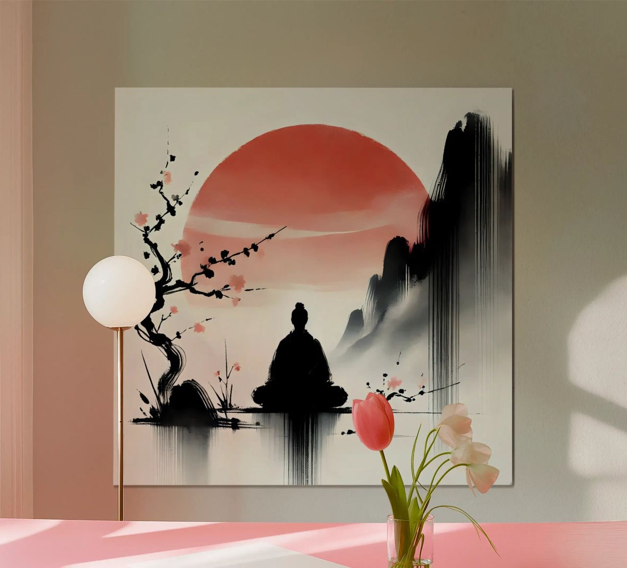 Meditation - Sumi-e-Stil Poster von spiritual
