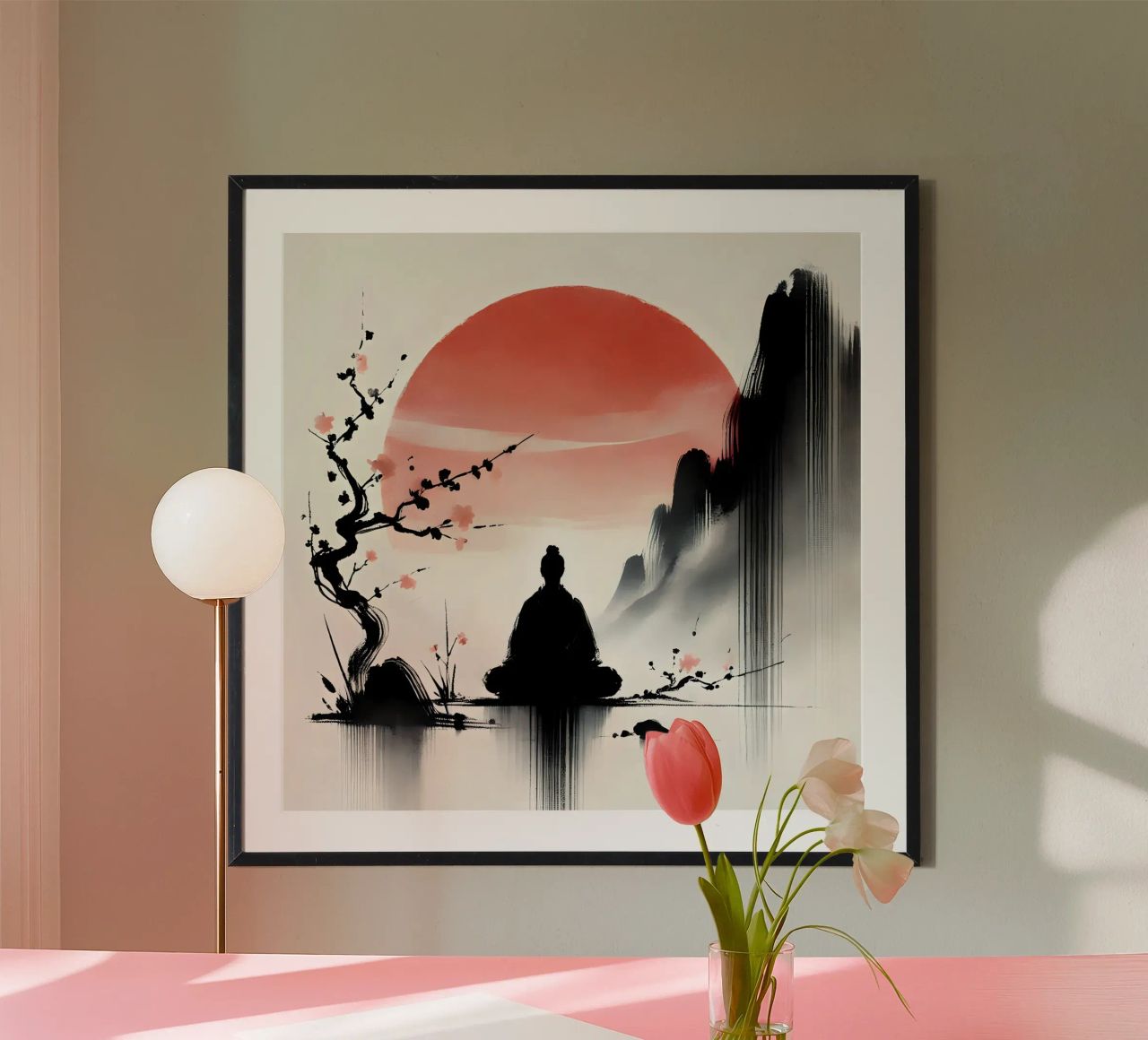 Meditation - Sumi-e-Stil Poster von spiritual