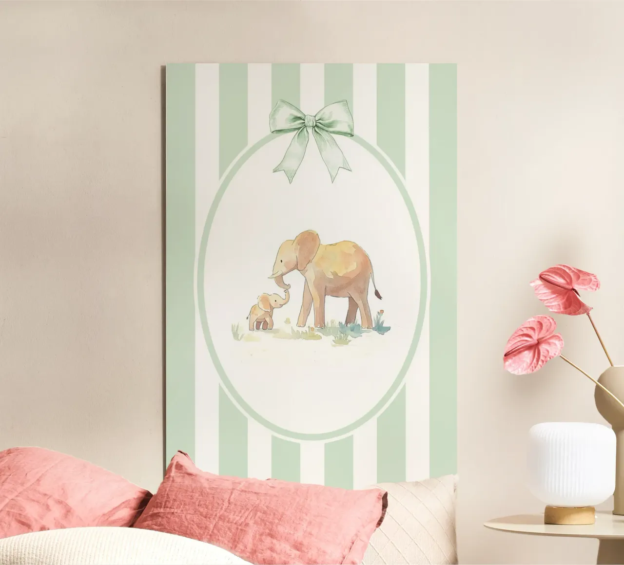 Elefanti in natura pannello forex da Jungle Joy Art