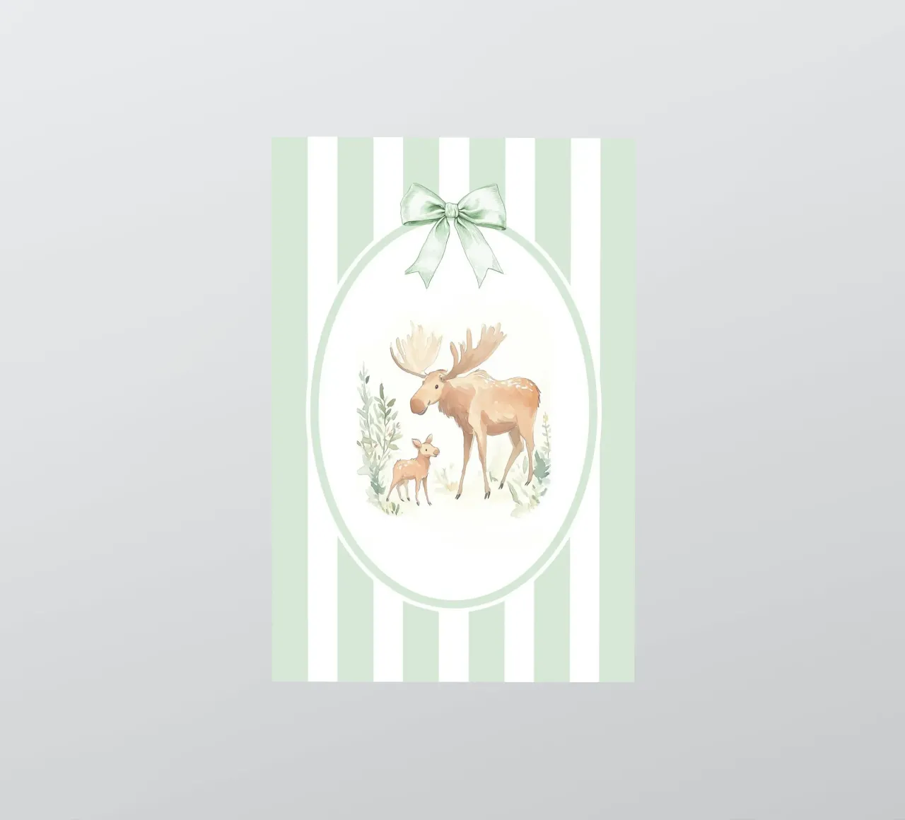 Moose and Calf in Nature sticker by Jungle Joy Art