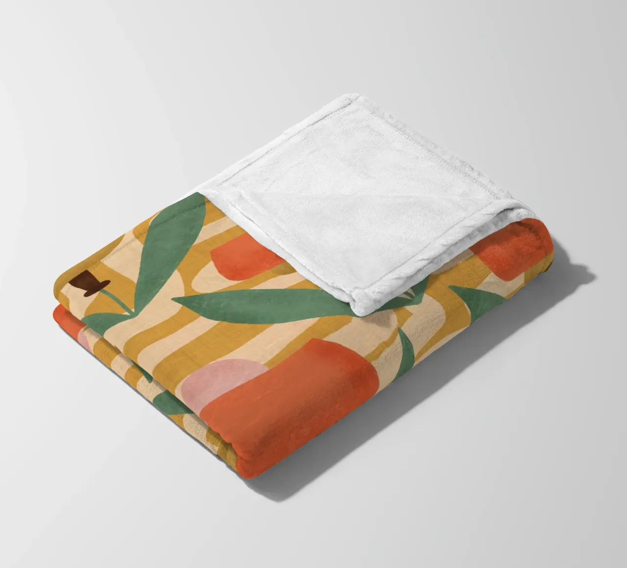 Papaveri botanici retrò - Fiore moderno di metà secolo, giallo coperta in pile da susanacosta