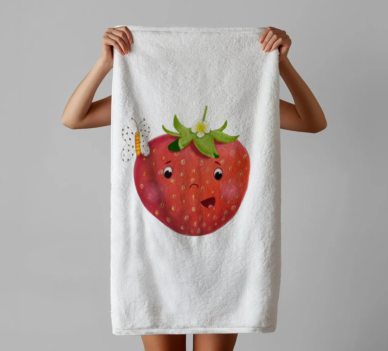 Süße Erdbeere towel by Honigbrombeere