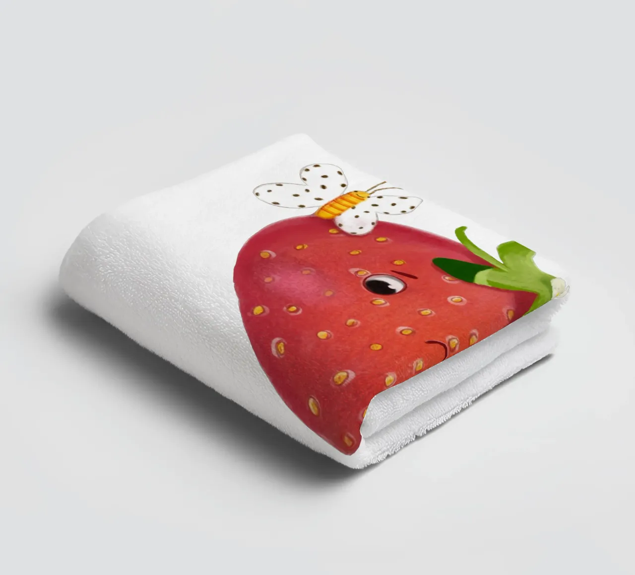 Süße Erdbeere towel by Honigbrombeere