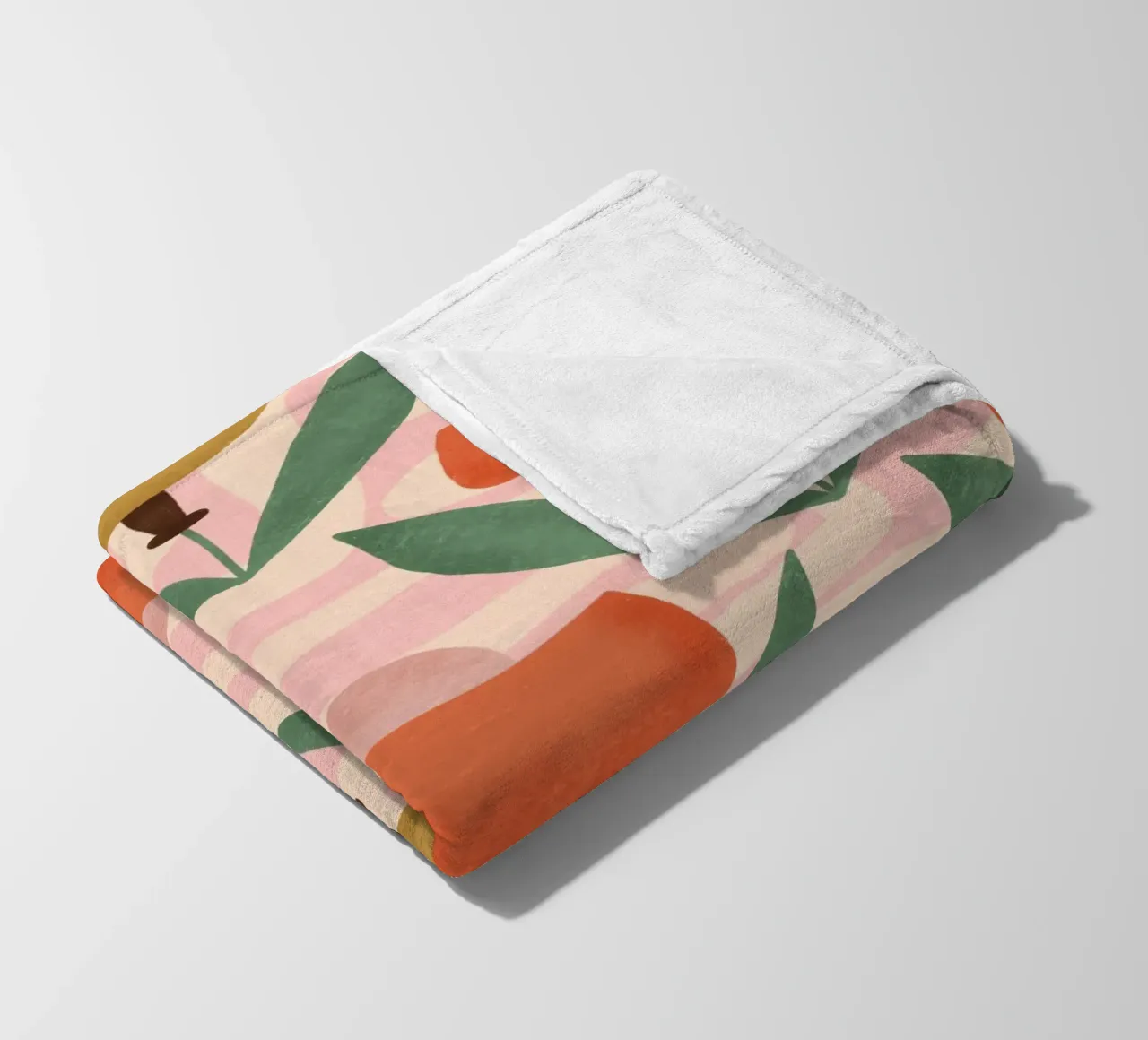 Papaveri botanici retrò - Fiore moderno del metà secolo rosa coperta in pile da susanacosta