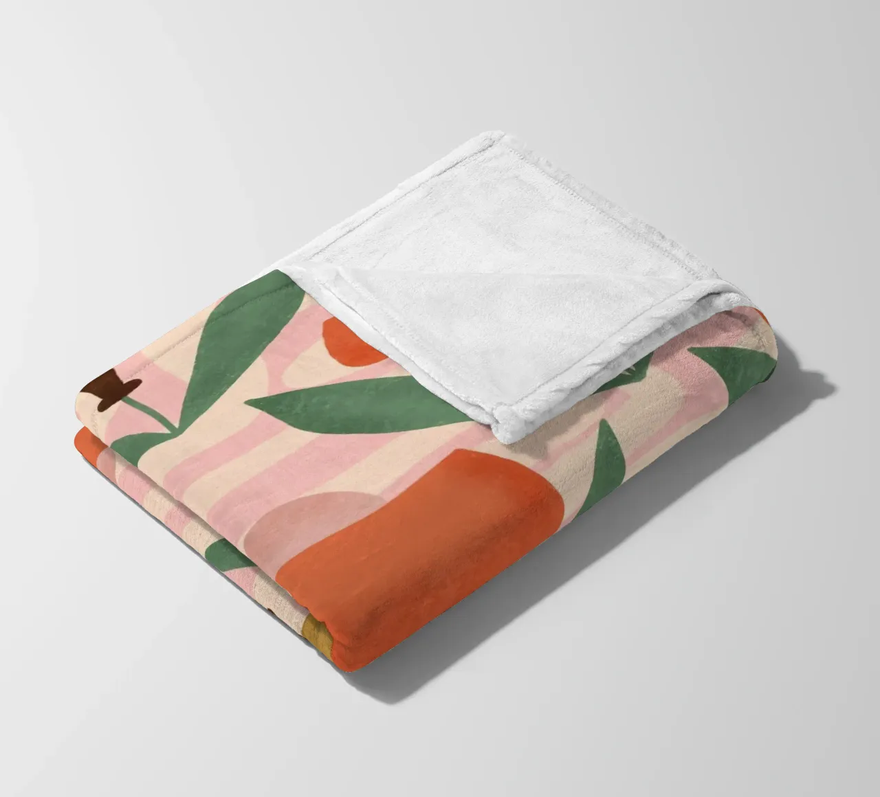 Papaveri botanici retrò - Fiore moderno del metà secolo rosa coperta in pile da susanacosta
